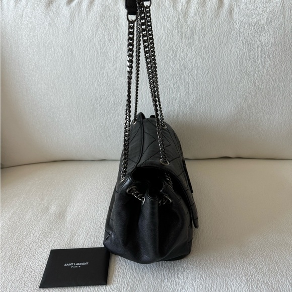 YSL Saint Laurent Nolita Black Grainskin Leather Handbag - Picture 3 of 16